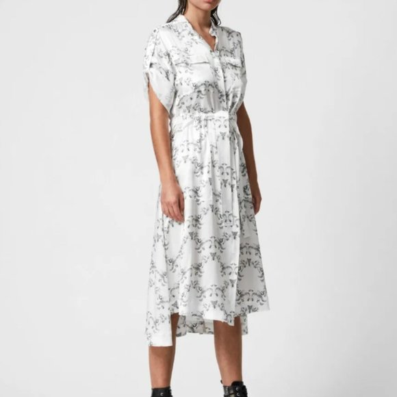 ALLSAINTS Luciana Assam Printed Shirt Dress - Picture 2 of 5